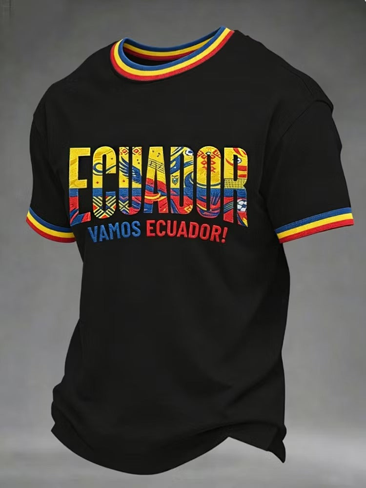Ecuador Ecuadorian Flag Pride T-Shirt Soccer Mens Shirt Soccer Dad Shirt Gifts For Soccer Lovers