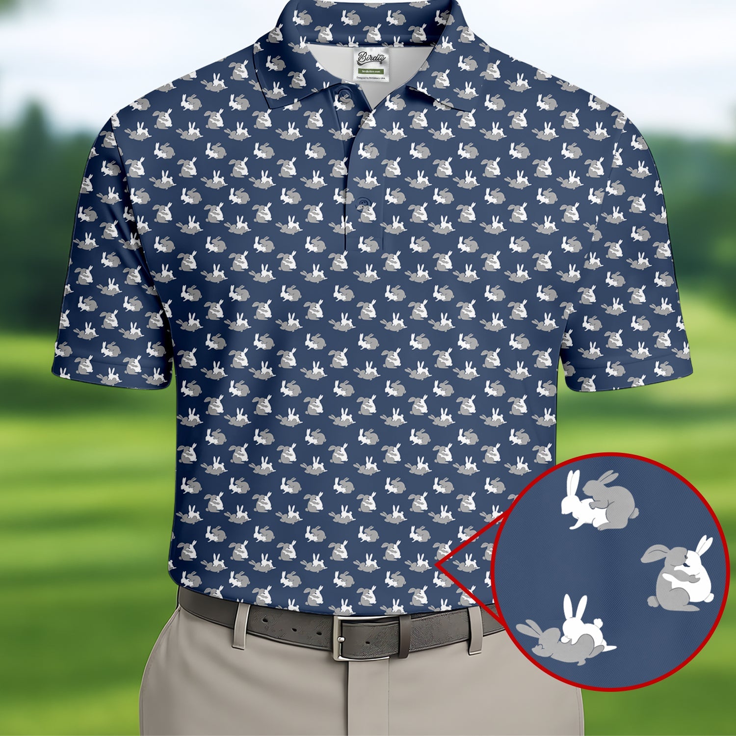 Naughty Couple Adult Humor Fun Rabbit Golf Tops For Men, Valentines Golf Gift, Fun Golf Shirts For Men