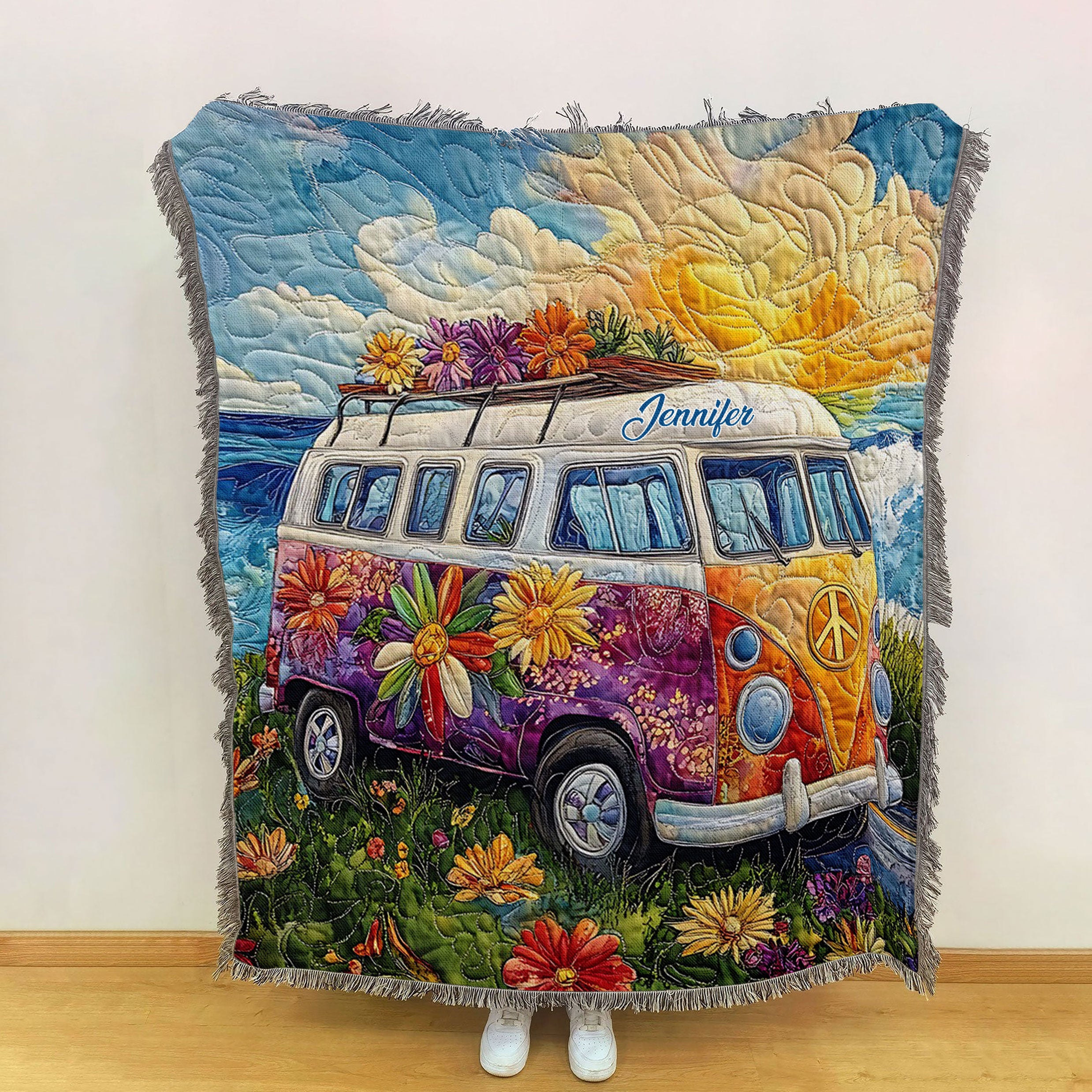Hippie Soul Custom Woven Blanket, Hippie Blanket, Bedroom Decor