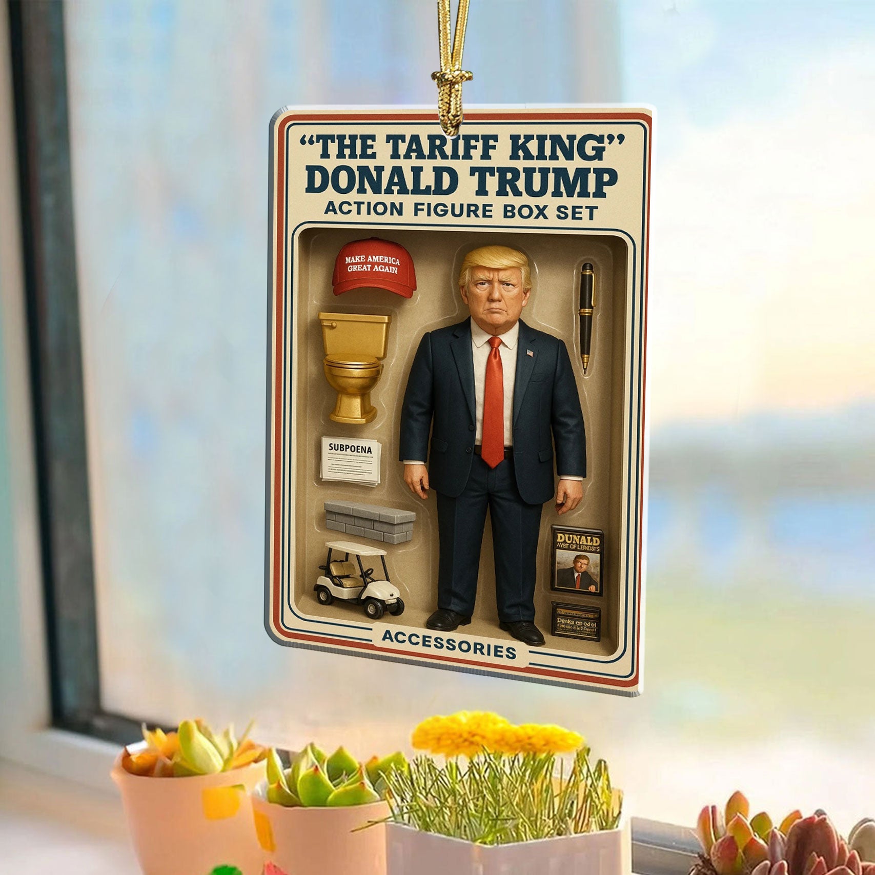 The Tariff King Trump Acrylic Card, Political Gift, Trump Supporters Gifts