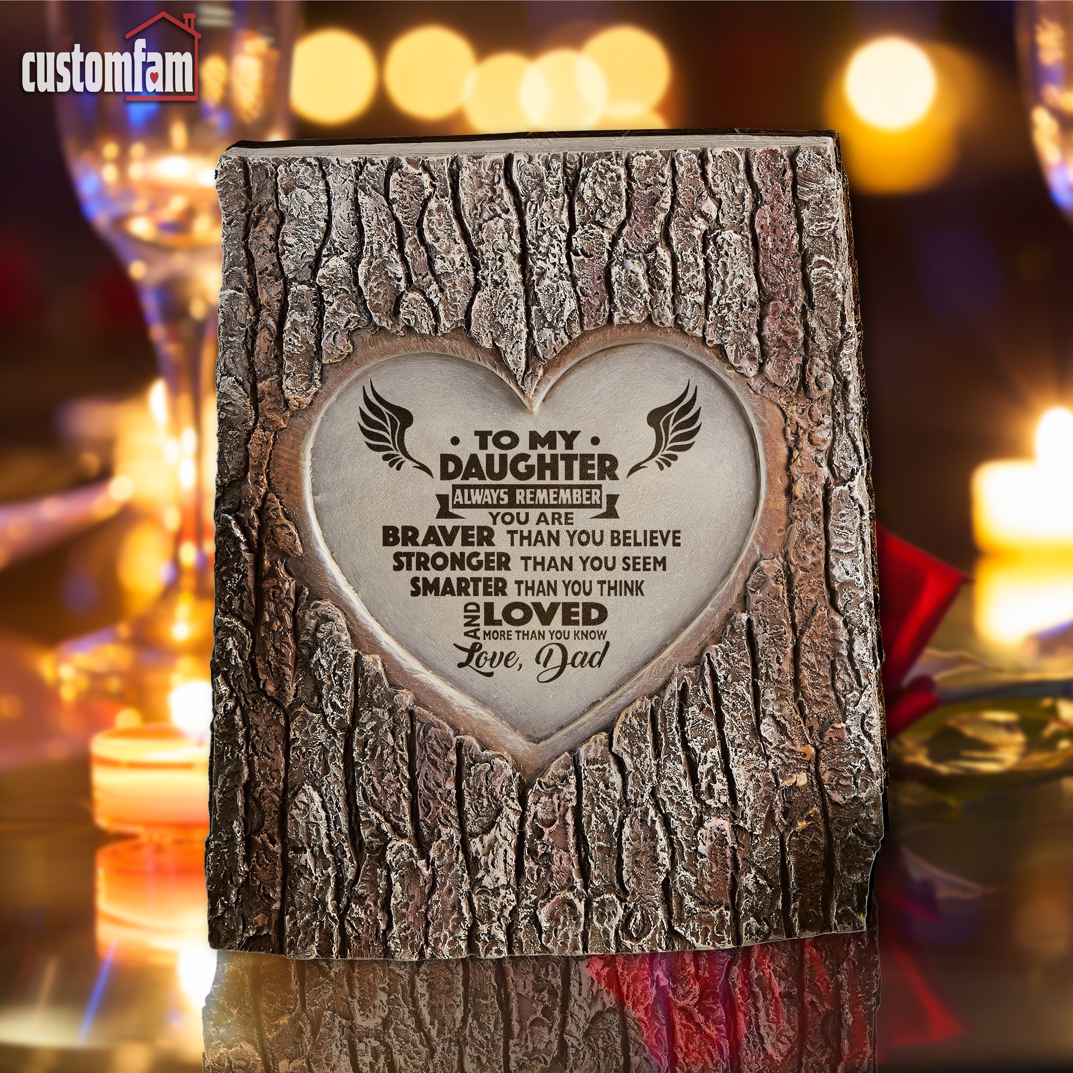 To My Daughter Wood Plaque, Gift For Daughter, Dad And Daughter Gifts, Father's Day Gifts