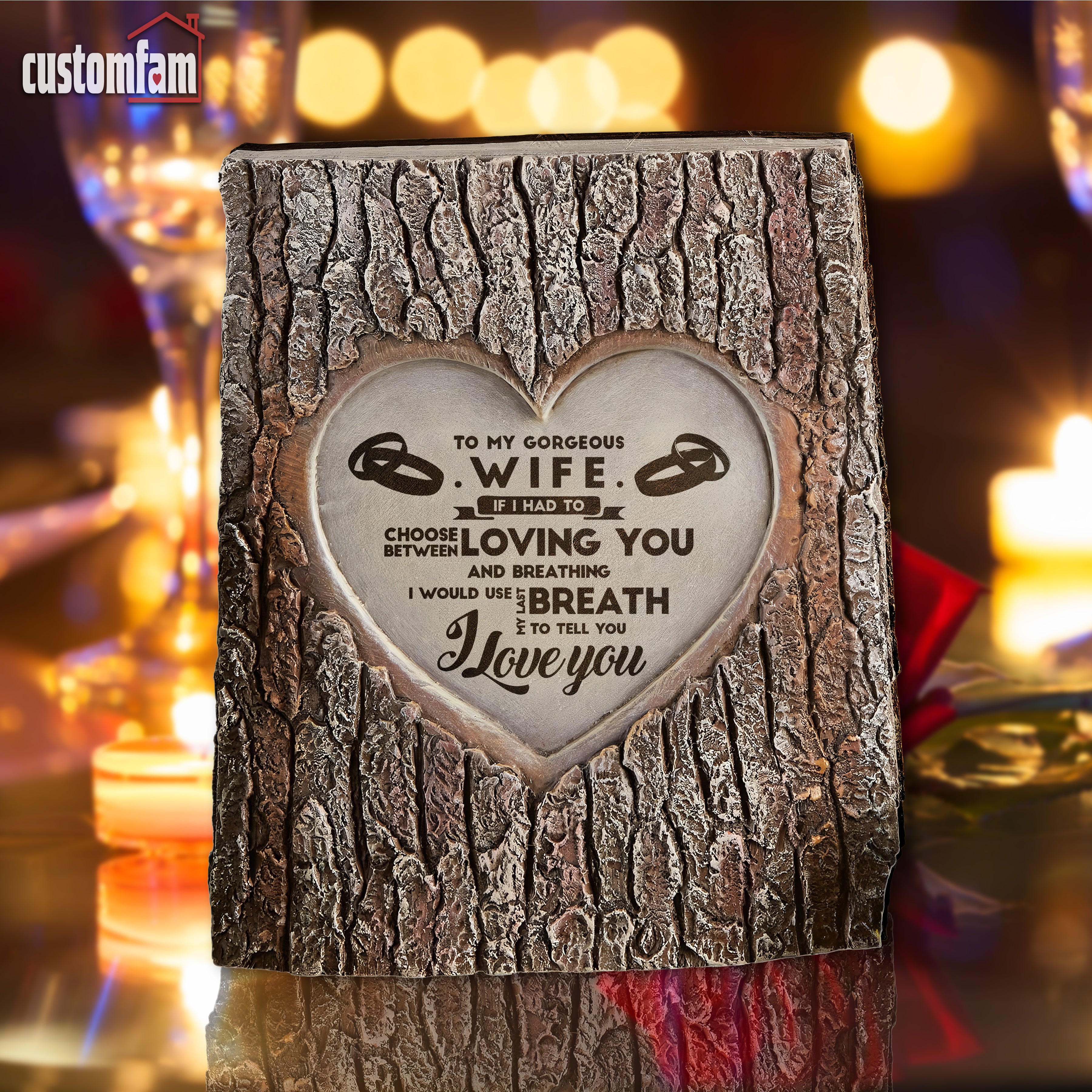 To My Gorgeous Wife Wood Plaque, Anniversary Gifts For Couple, Valentine Gift Ideas