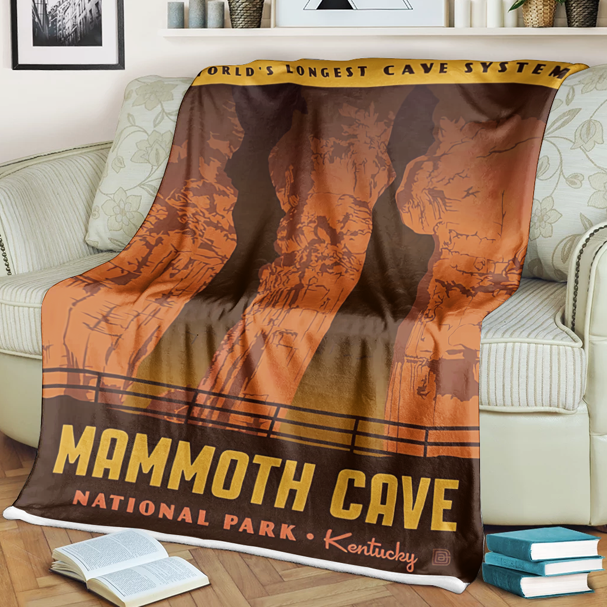 Mammoth Cave National Park Fleece Blanket, Gifts For National Park Lovers, Outdoor Blanket
