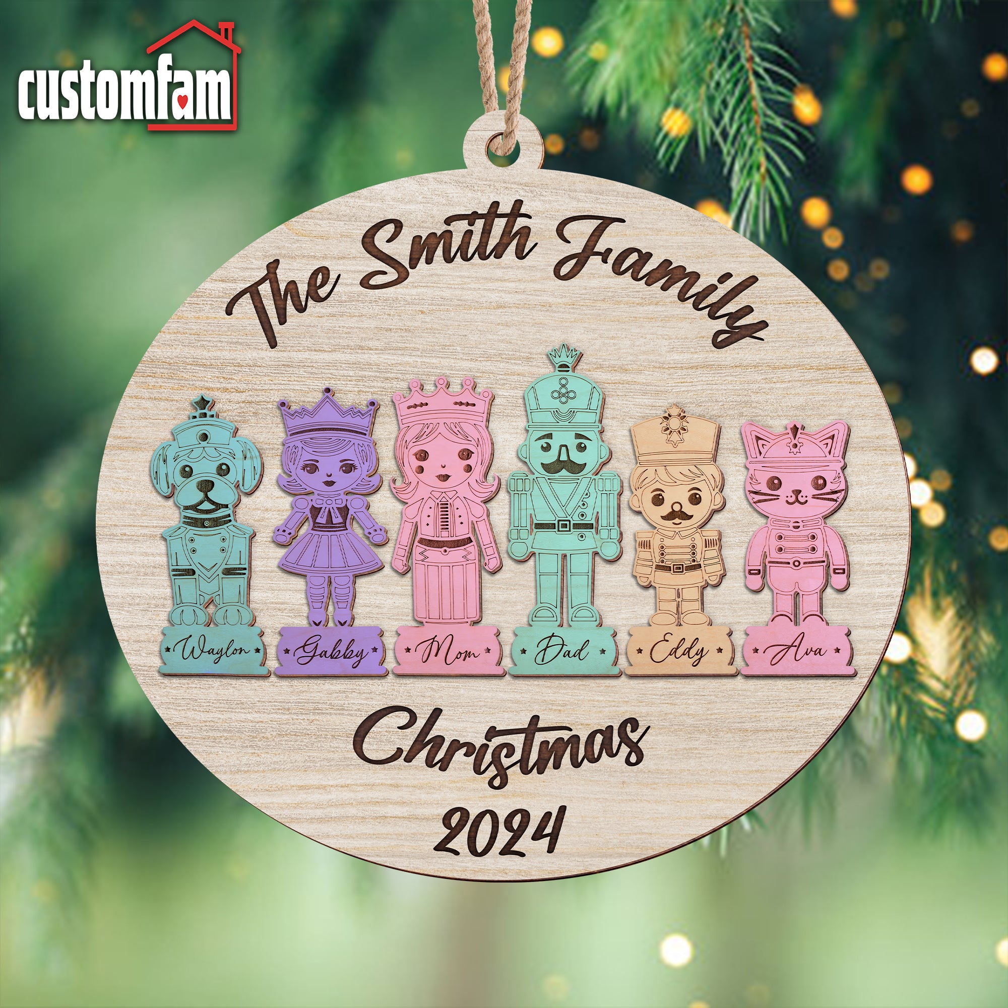 Personalized Nutcracker Family Christmas Ornaments, Family Gifts