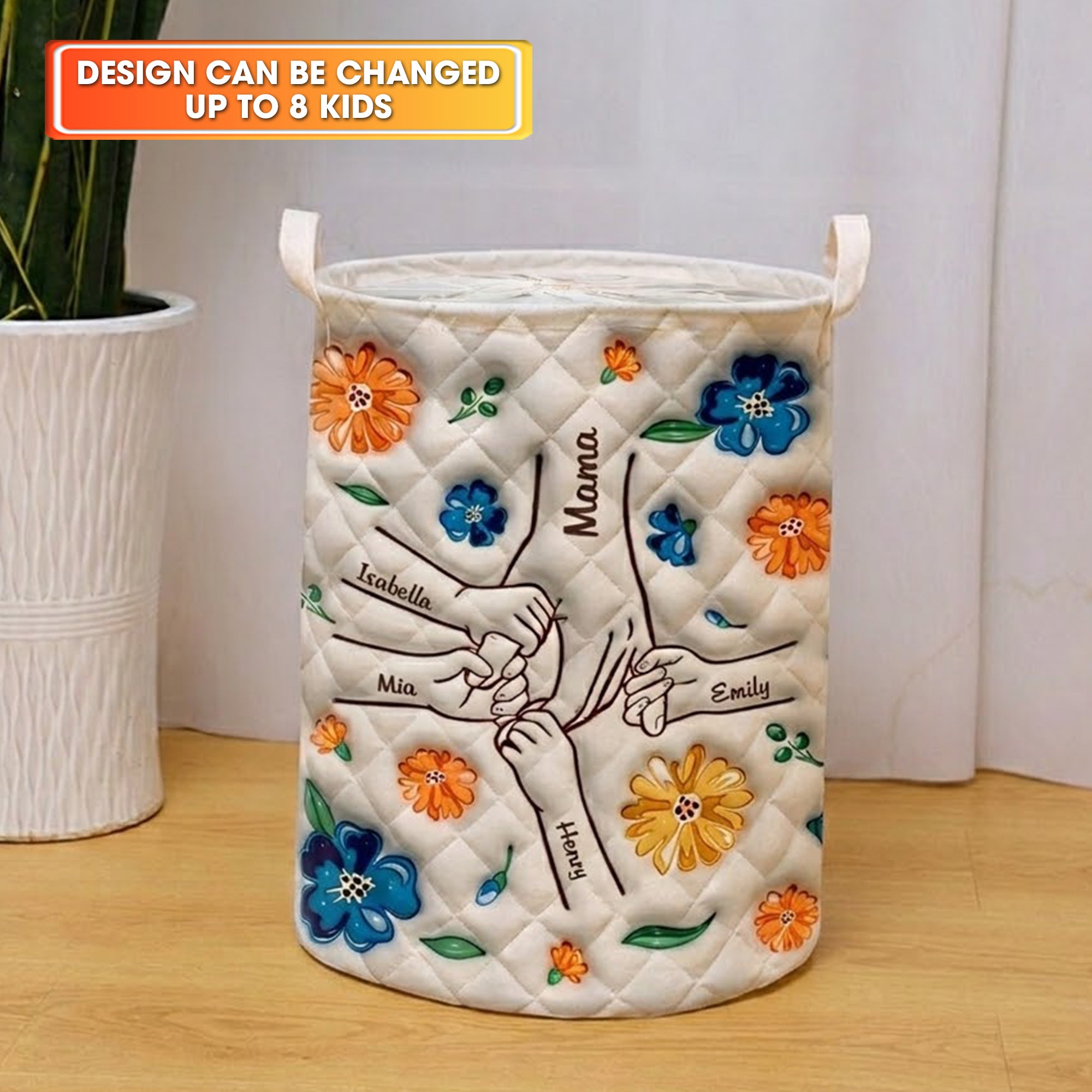 Hold My Hand Hold My Heart Laundry Basket Laundry Gifts, Housewarming Gift Ideas, Mother's Day Gifts