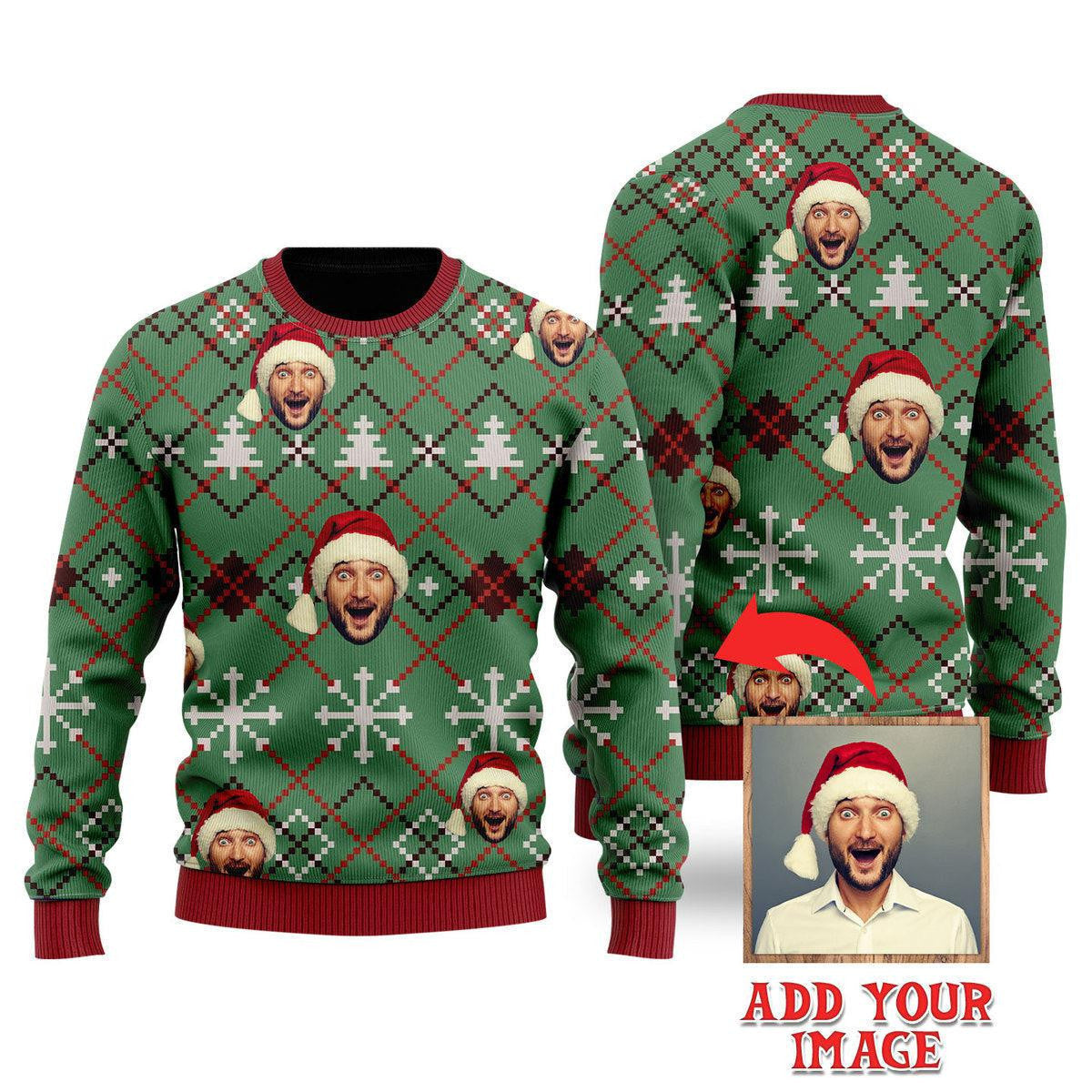 Custom Photo Funny Christmas Ugly Sweater, Christmas Gifts