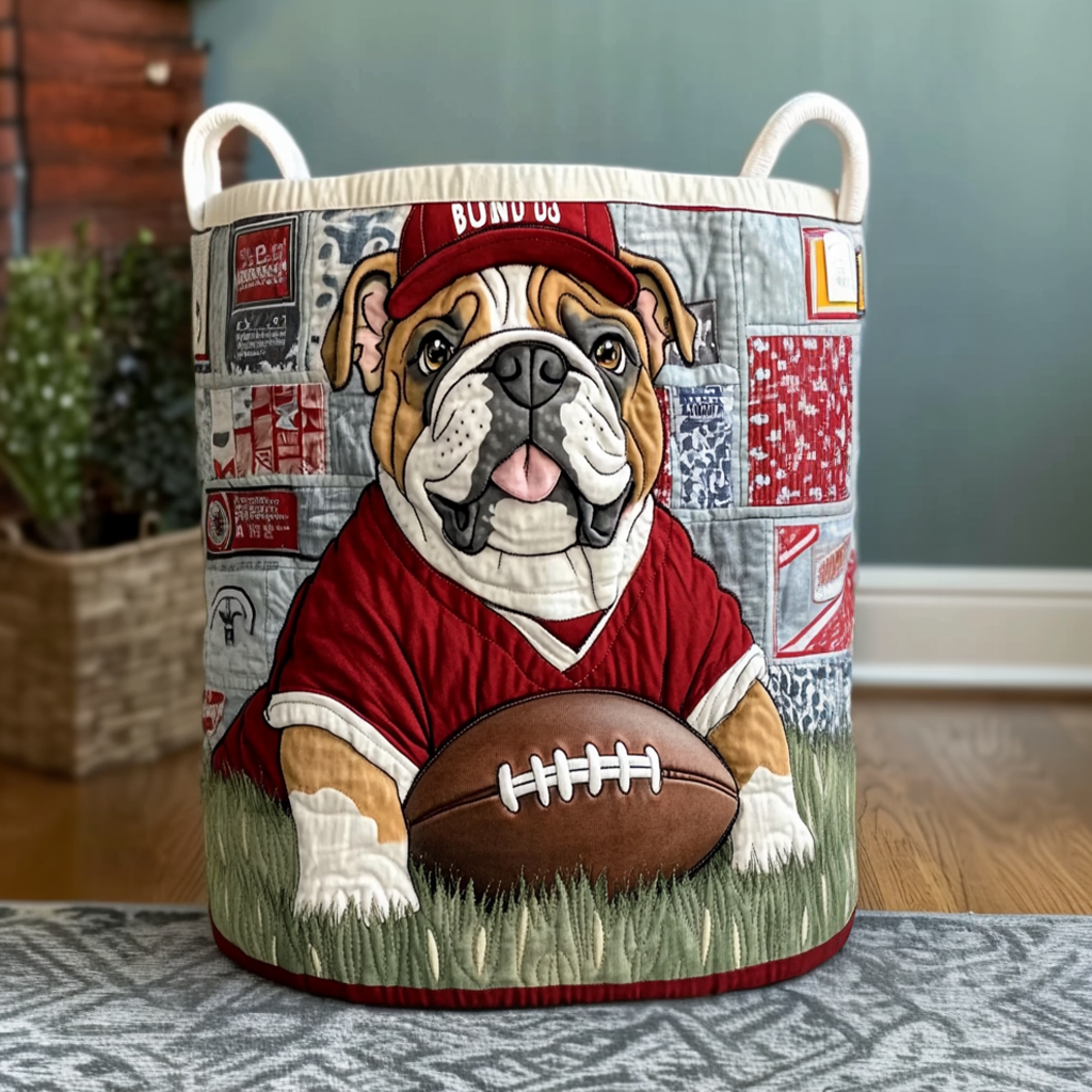 Touchdown Bulldog Spirit Laundry Basket Laundry Gifts, Housewarming Gift Ideas, Mother's Day Gifts
