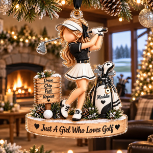 Just A Girl Who Loves Golf (Maddie/Katie) Black