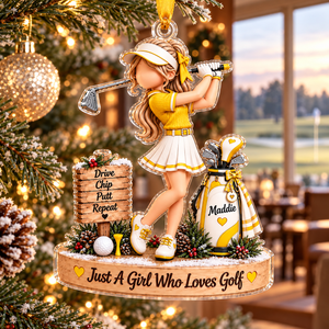 Just A Girl Who Loves Golf (Maddie/Katie) Golden Yellow