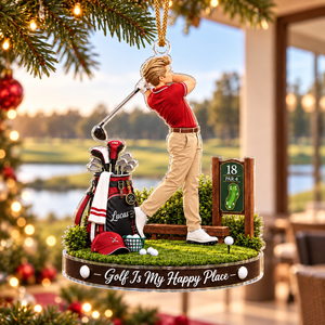 Lucas - Golf Is My Happy Place Red
