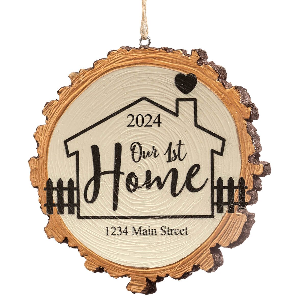 Personalized Our 1st Home, Wood Slice Ornament, New Home Gifts