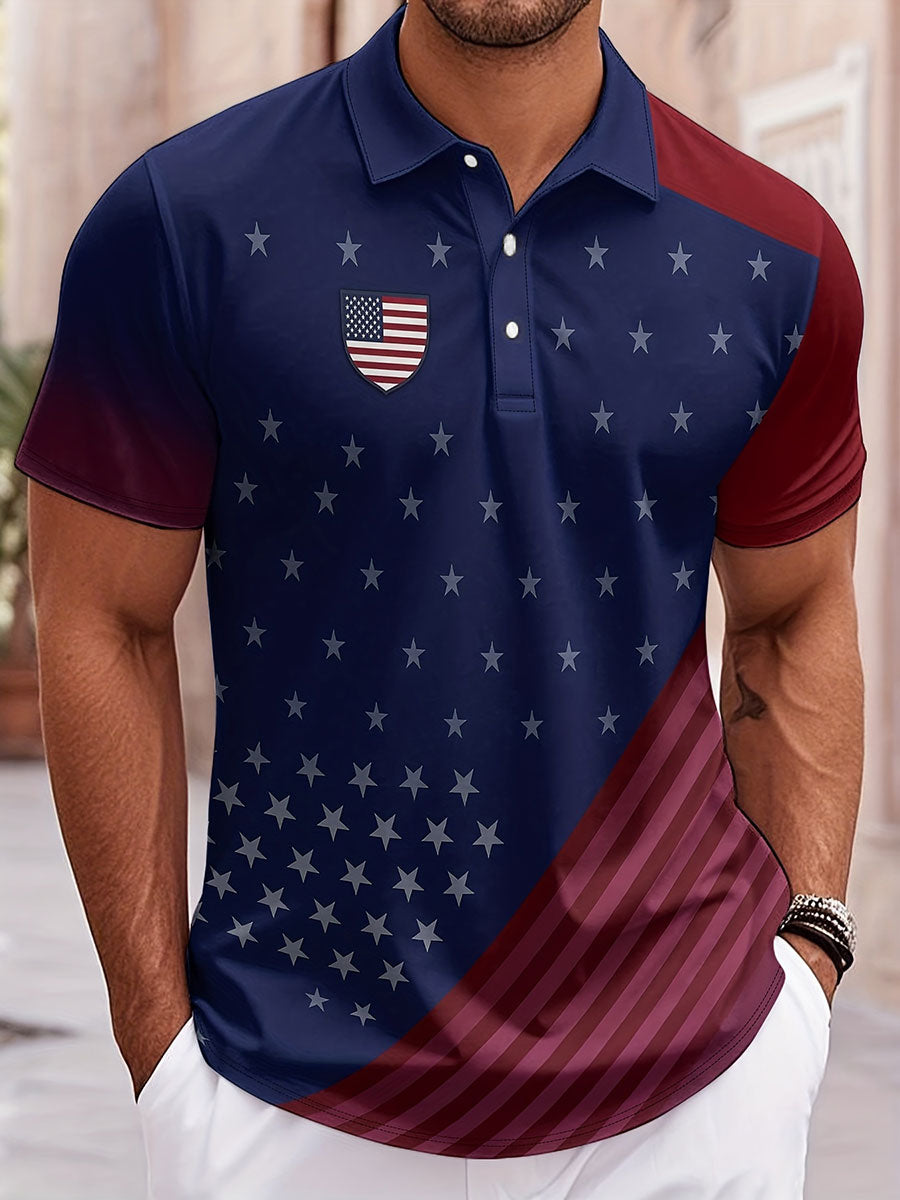 Stars And Stripes 250th Anniversary Polo Men's polo shirt 4th Of July Shirt