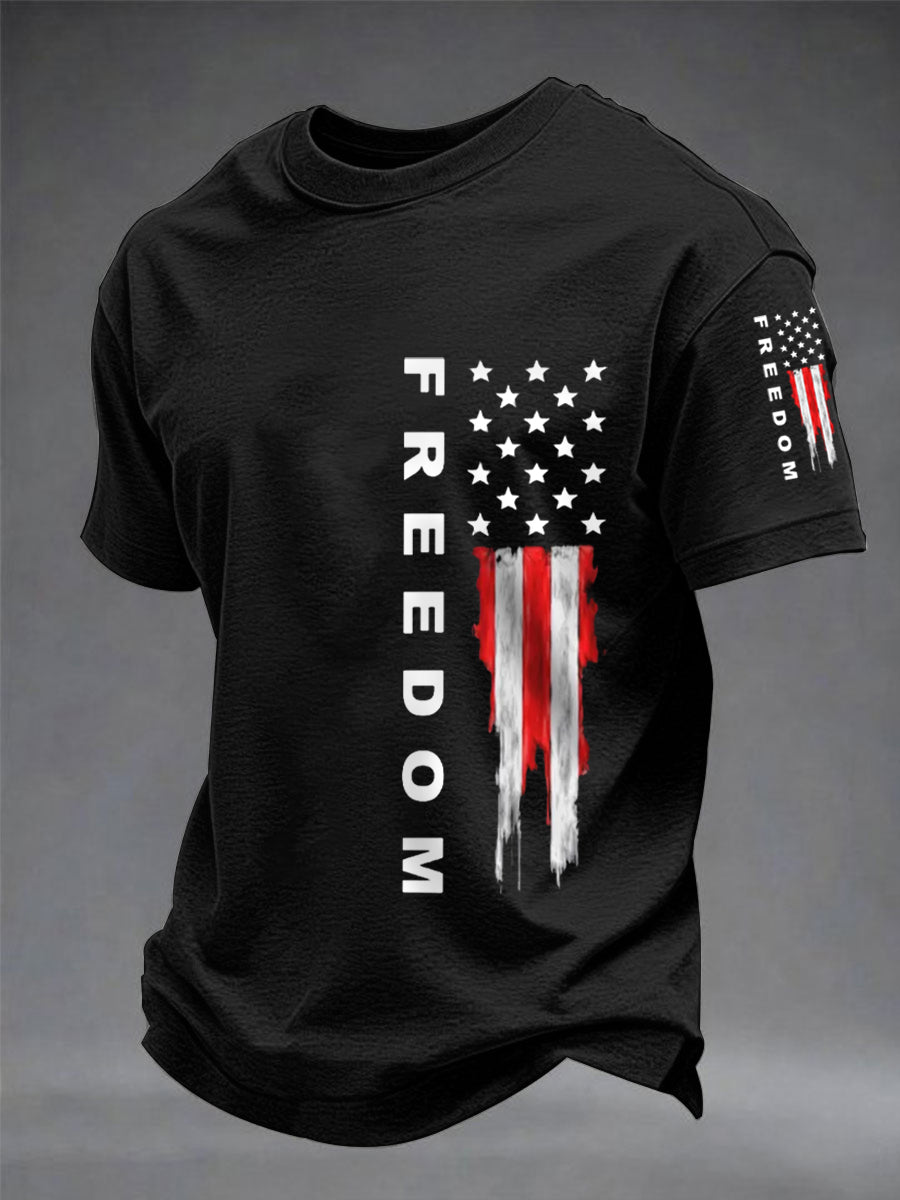 Stars And Stripes 250th Anniversary Polo Men's Freedom USA Flag Print Casual Tee 4th Of July Shirt
