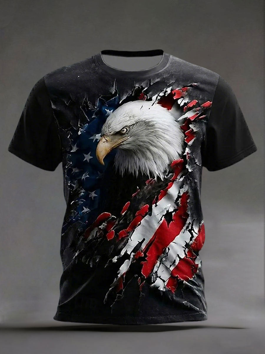 United States Semiquincentennial Polo Shirt Men's American Eagle Printed Casual T-Shirt 4th Of July Shirt