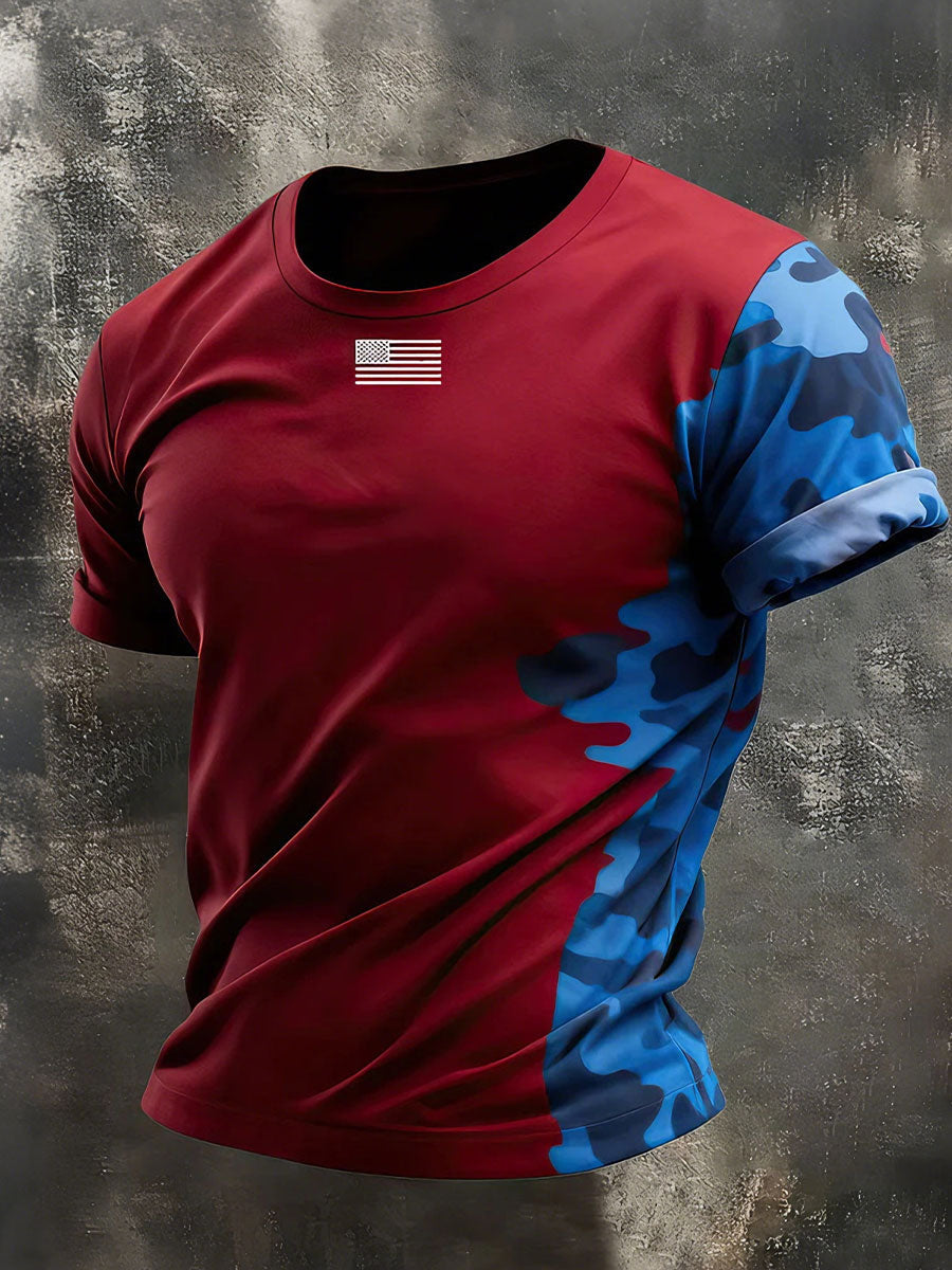 Vintage America 250 Patriotic Shirt Men's USA Flag T-Shirts 4th Of July Shirt