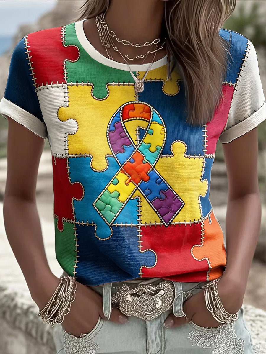 Women's Autism Acceptance Autism Awareness T-shirt, Autism Awareness Shirt, Autistic Gifts For Adults