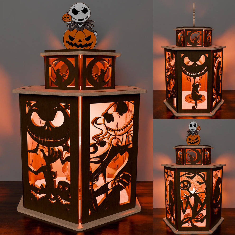 Halloween Candle Lamp, Nightmare Before Christmas Lantern Boxes, Halloween Decor
