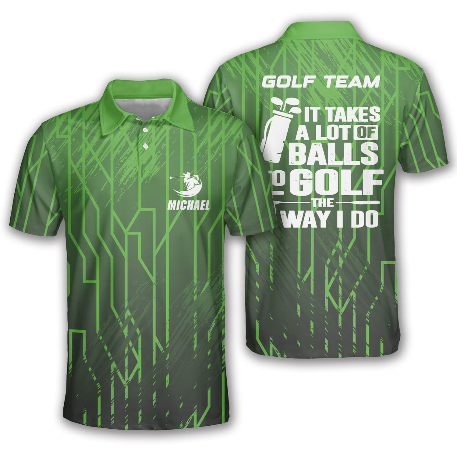 Golf Like I Do Funny Custom Golf Polo Shirts For Men, Long Sleeve Golf Shirts, Golf Lovers Gift