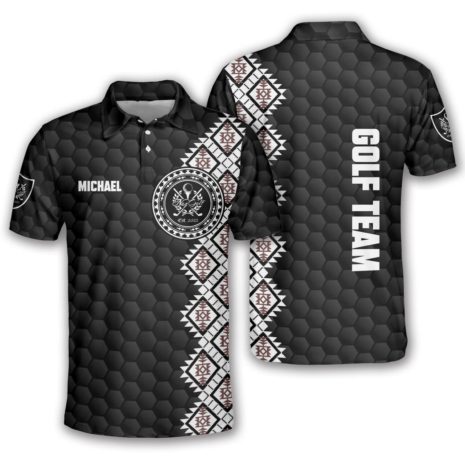 Custom Golf Team Polo Shirts for Men, Long Sleeve Golf Shirts, Golf Lovers Gift