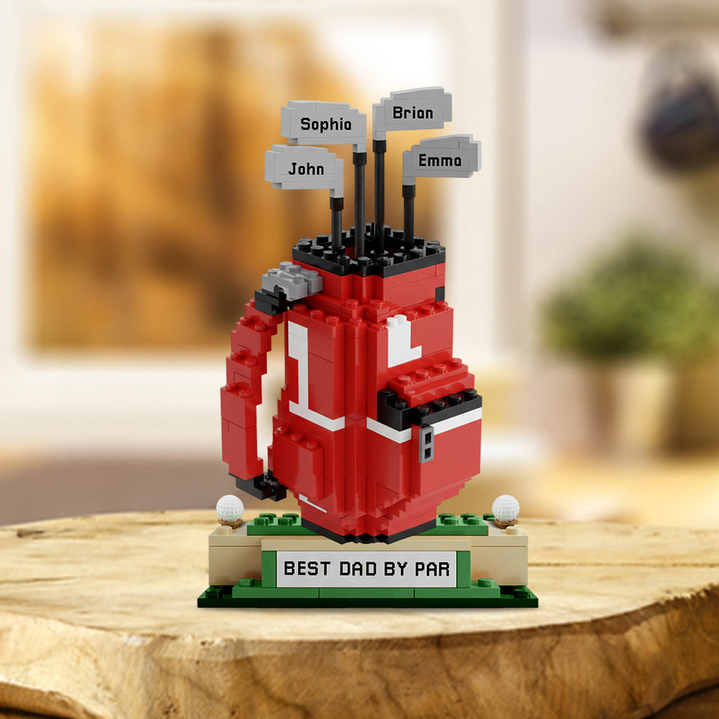 Custom Kids Name Best Dad By Par Shaped Acrylic Plaque, Custom Father Day Gift, Gifts For The Golfing Dad