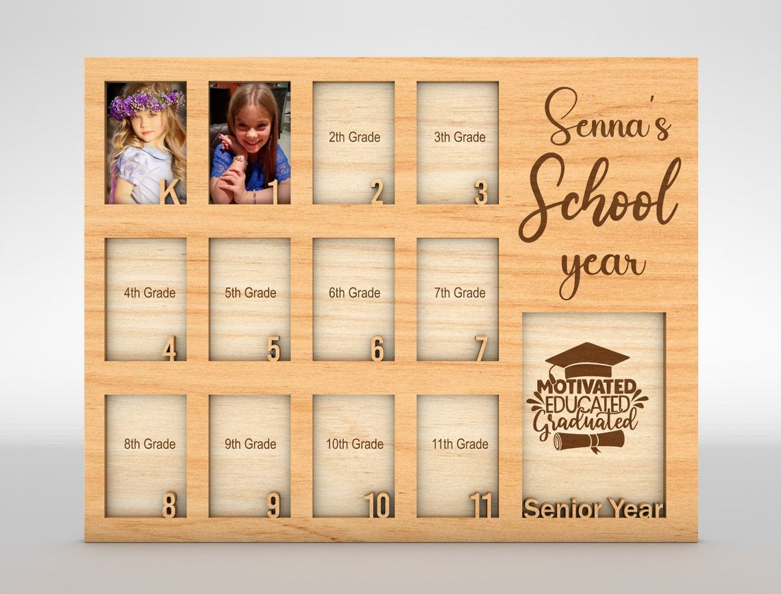 Collage Photo Frame, Pre K to 12 Picture Frame, Framed Wall Art, Personalised Photo Frames