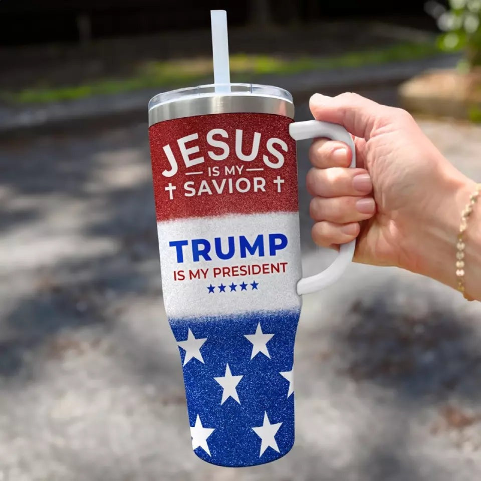 Trump Is My President Stanley Tumbler with Handle, Trumptumbler