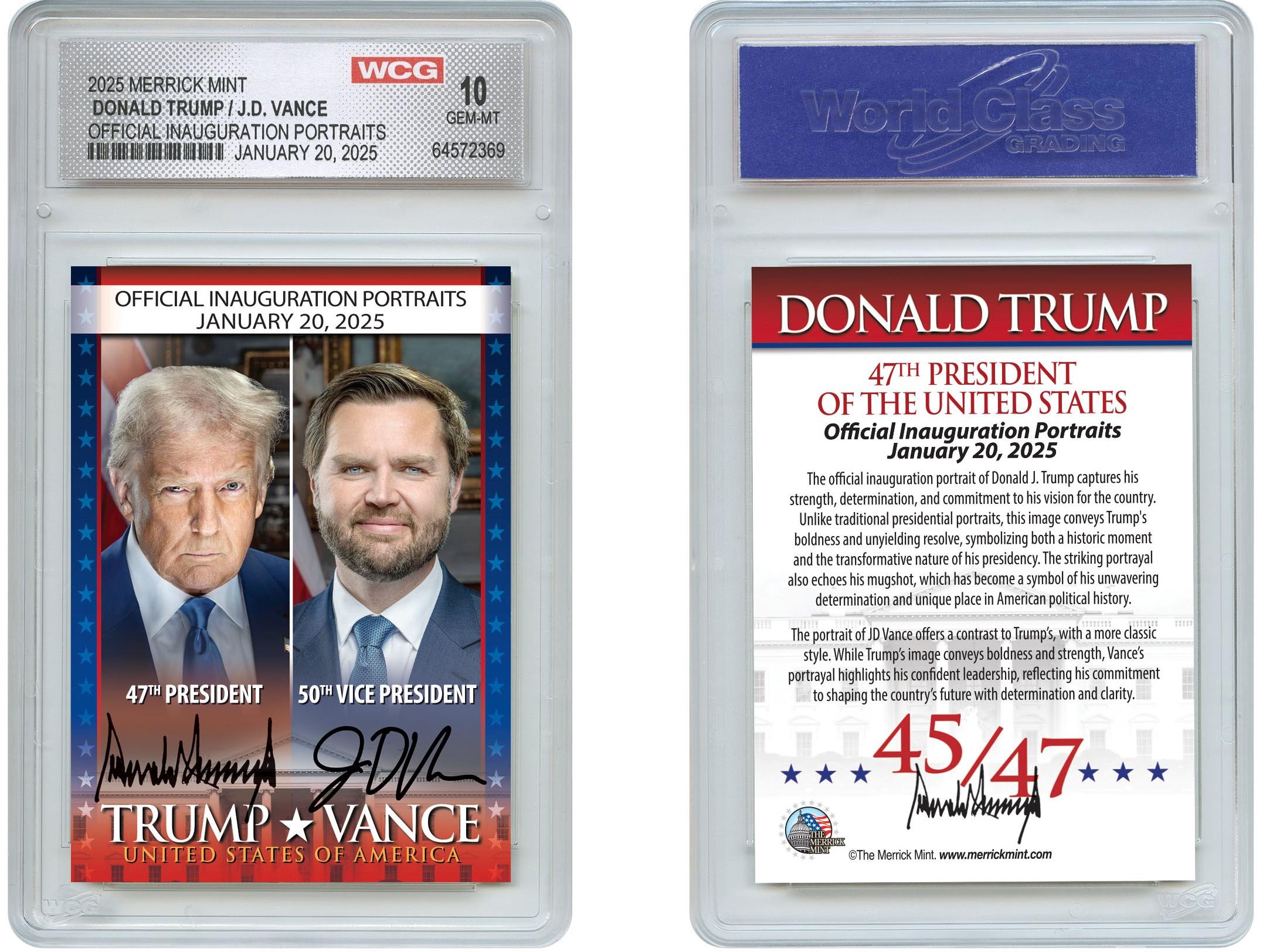 Donald Trump 47th President Official Portrait Trading Card Acrylic, Po CustomFam Donald Trump 47th President Official Portrait Trading Card Acrylic, Po CustomFam