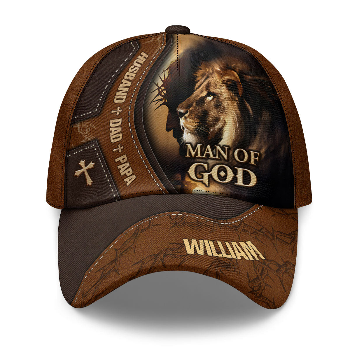 Man Of God Lion Classic Cap, Cap For Men, Christian Baseball Hats, Christian Gifts For Men
