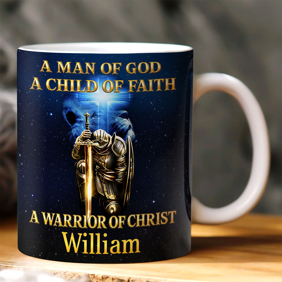 A Man Of God Custom Ceramic Mugs, Christian Coffee Mugs, Classic Cup, Christian Christmas Gifts