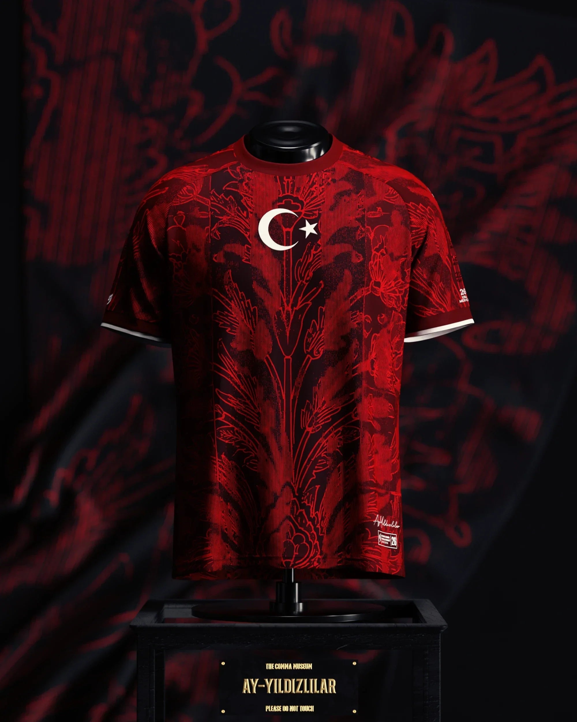 Turkey Heritage Jersey Mesh Half Time Gameday Shirt Soccer Dad Shirt