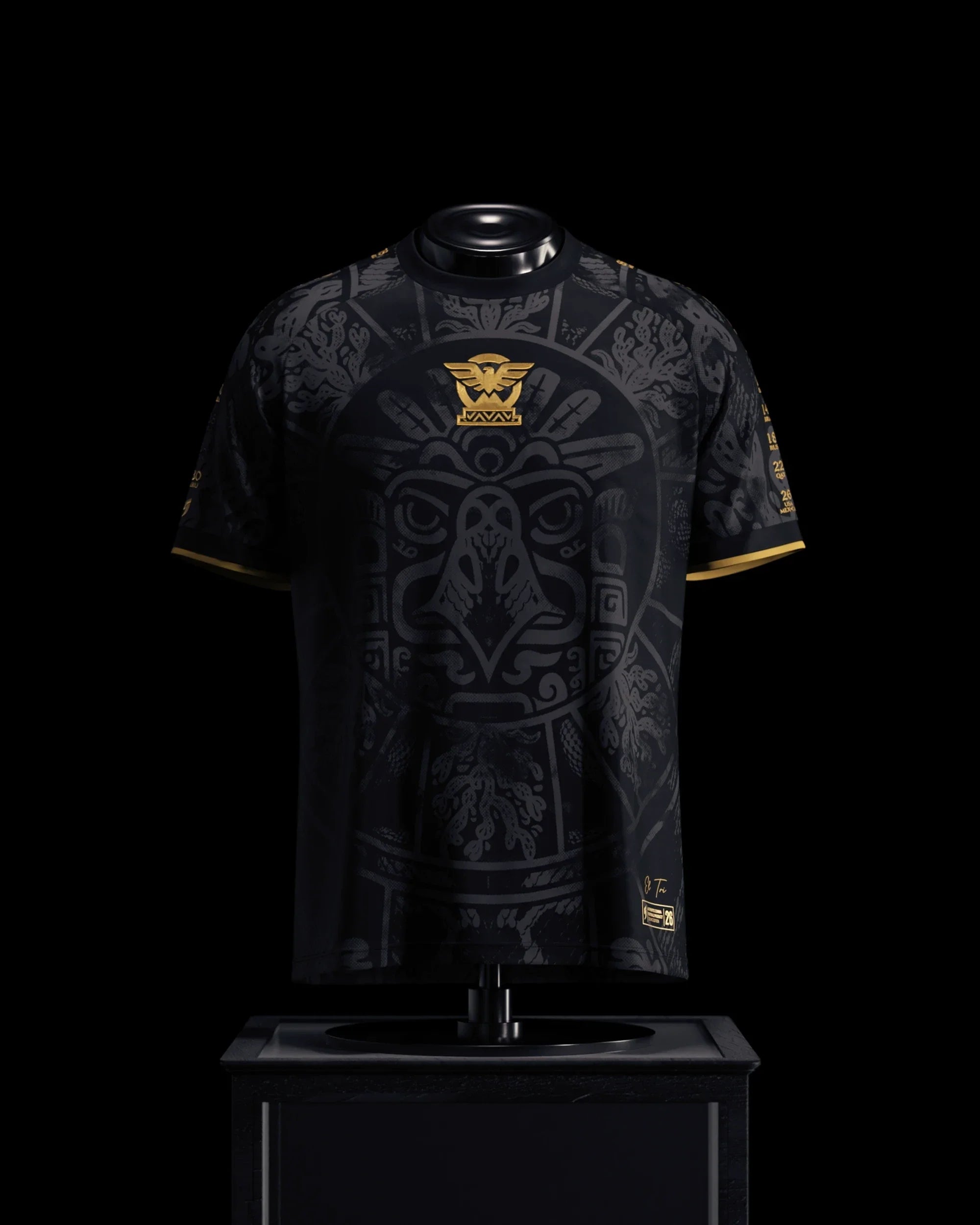 Mexico Heritage Jersey Black - Mesh Soccer Champion Shirt Father's Day Present