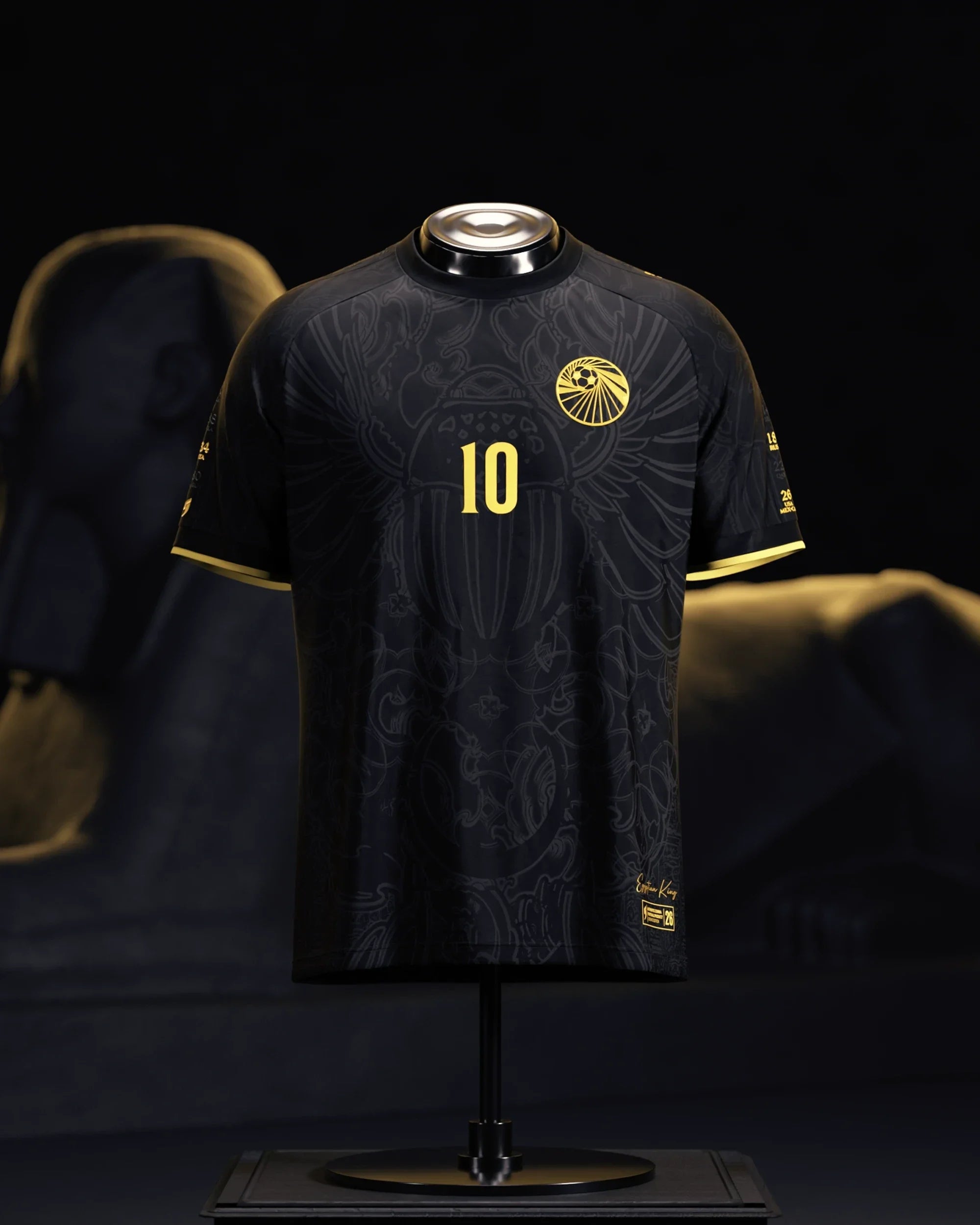 Egyptian King Heritage Jersey Polyester Soccer Champion Shirt Soccer Fan Gift