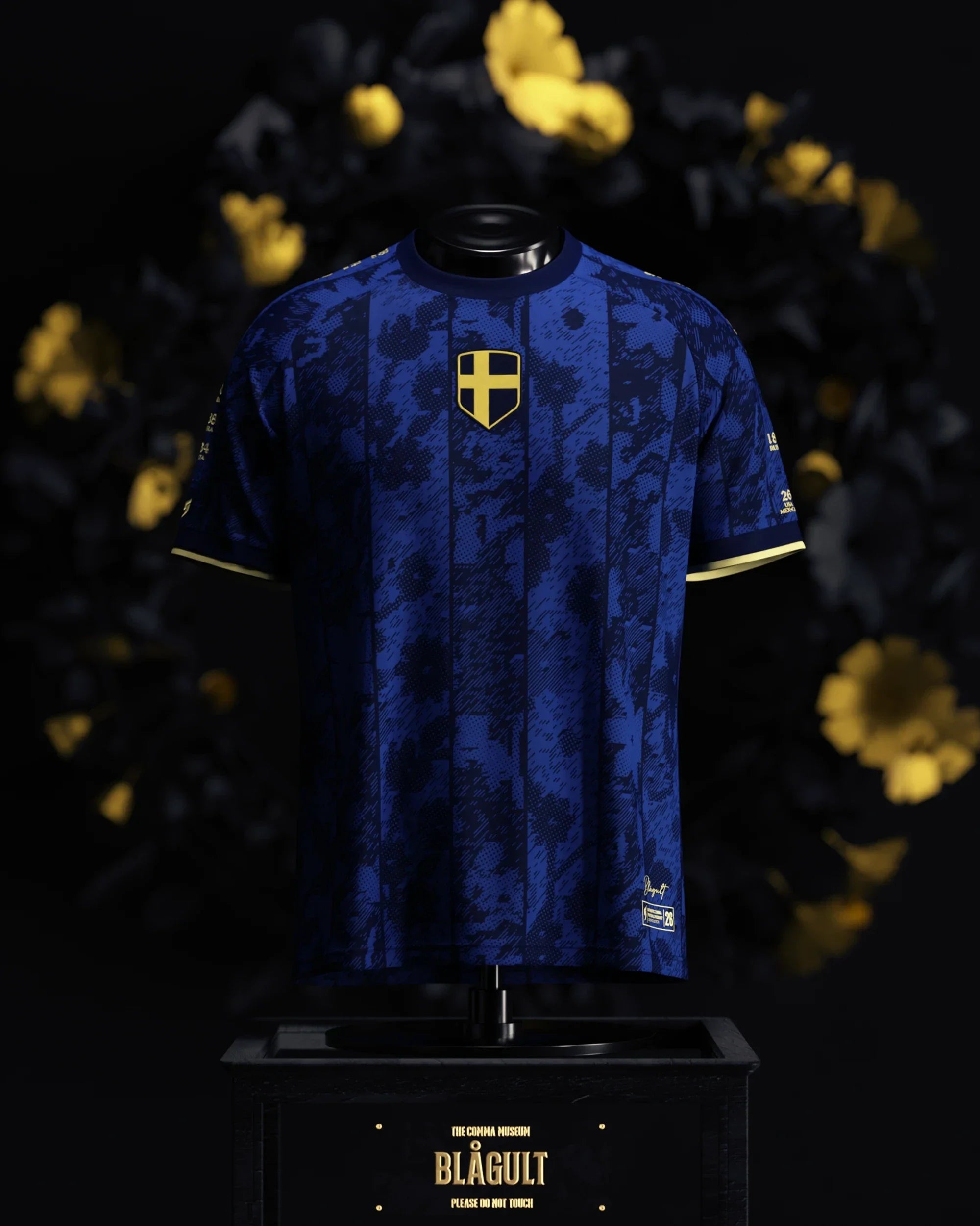 Sweden Heritage Jersey Mesh Half Time Gameday Shirt Soccer Dad Shirt