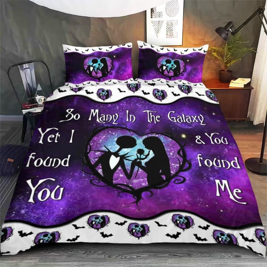 Nightmare Before Christmas Bed Sets, Jack & Sally Bedding Set, Valentine's Day Gift