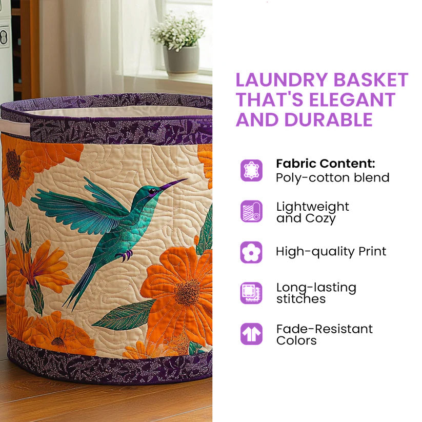 Laundry basket fabric and care information