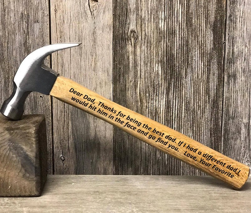 Dear Dad Thanks For Being The Best Dad Laser Engraved Personalized Hammer, Gifts For Dad