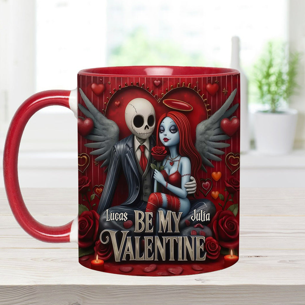 Be My Valentine Custom Accent Mug, Two Tone Coffee Mugs, Gift For Couple, Valentine Gifts