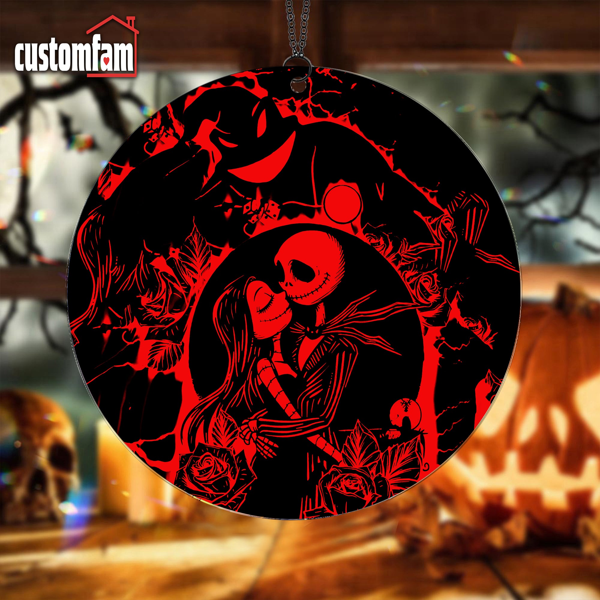 The Nightmare Before Christmas Hanging Suncatcher Ornaments, Halloween Decor