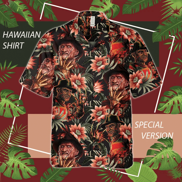 Horror Hawaiian Shirt, Halloween Spooky Hawaiian Shirt