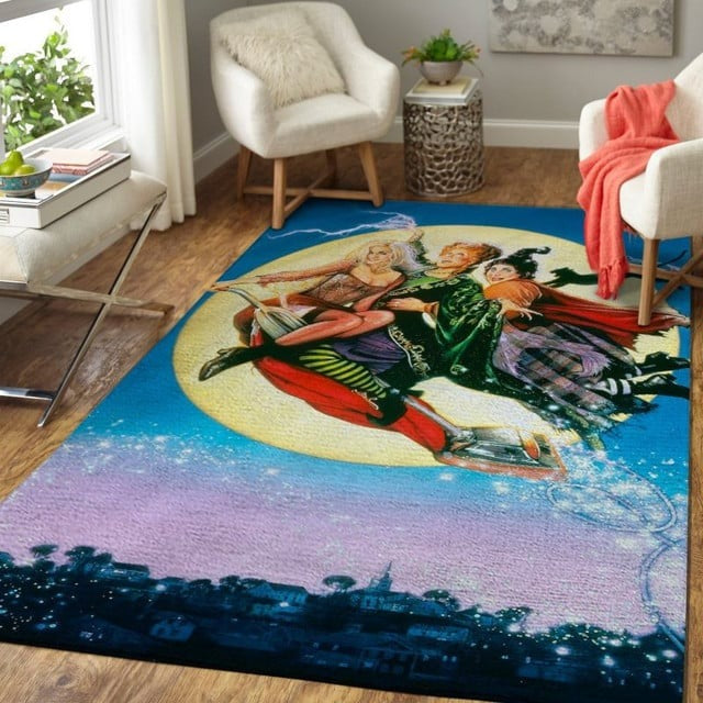 Witches Movie Characters Area Rug Carpet, Halloween Room Decor