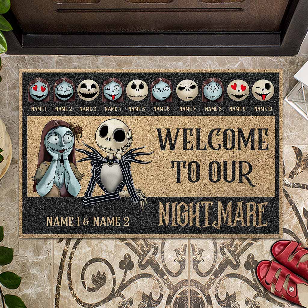 Welcome To Our Nightmare Custom Doormat, Mother's Day Gift, Father's Day Gift