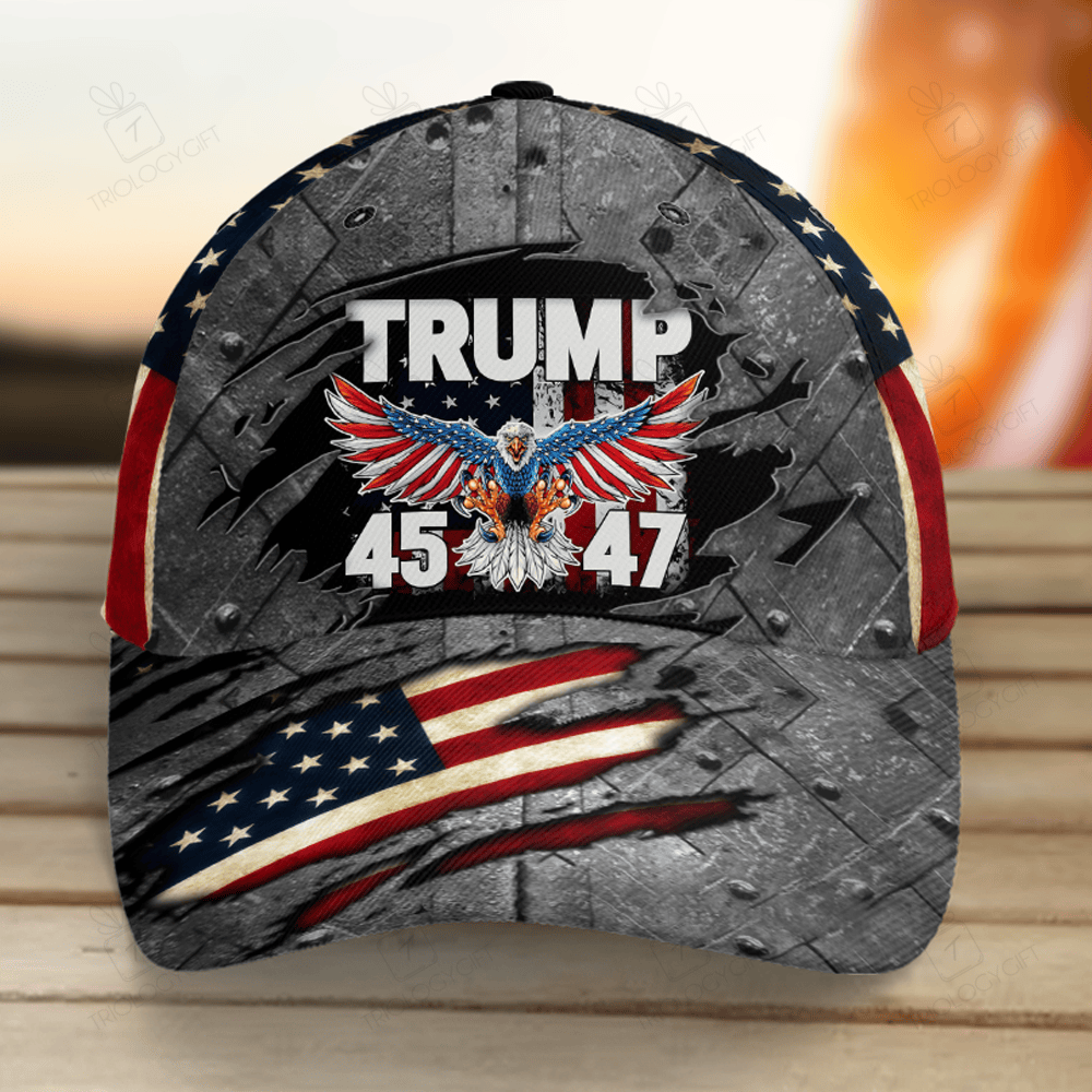 Trump 45-47, Trumpcap, Adjustable Baseball Cap, USA Election Cap