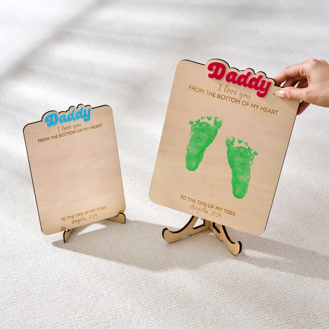 Father's Day Footprint DIY Craft, Personalized Kids' Footprint, Father’s Day Gifts, Father’s Day Sign, Gift for Dad, Gift for Grandpa