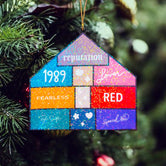 Lover House Christmas Acrylic Ornament, Swiftie Ornament, Gift For Swifties