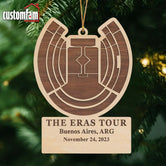 The Eras Tour Buenos Aires Stadium Ornament, Personalized Christmas Ornament