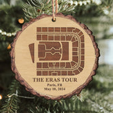 The Eras Tour Paris Stadium Personalized Christmas Wood Ornament, Gift For Swifties