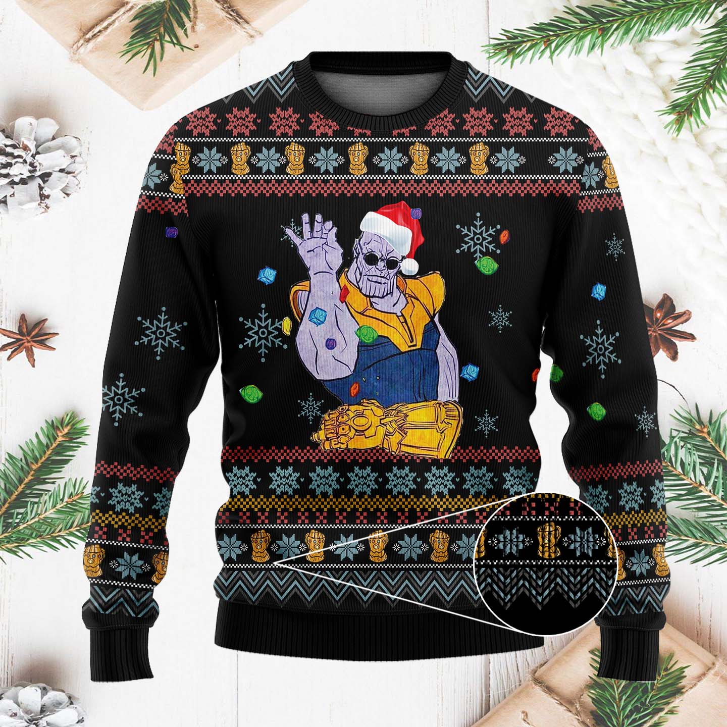 Thanos Funny Christmas Ugly Sweater, Thanos Shirt, Christmas Gifts