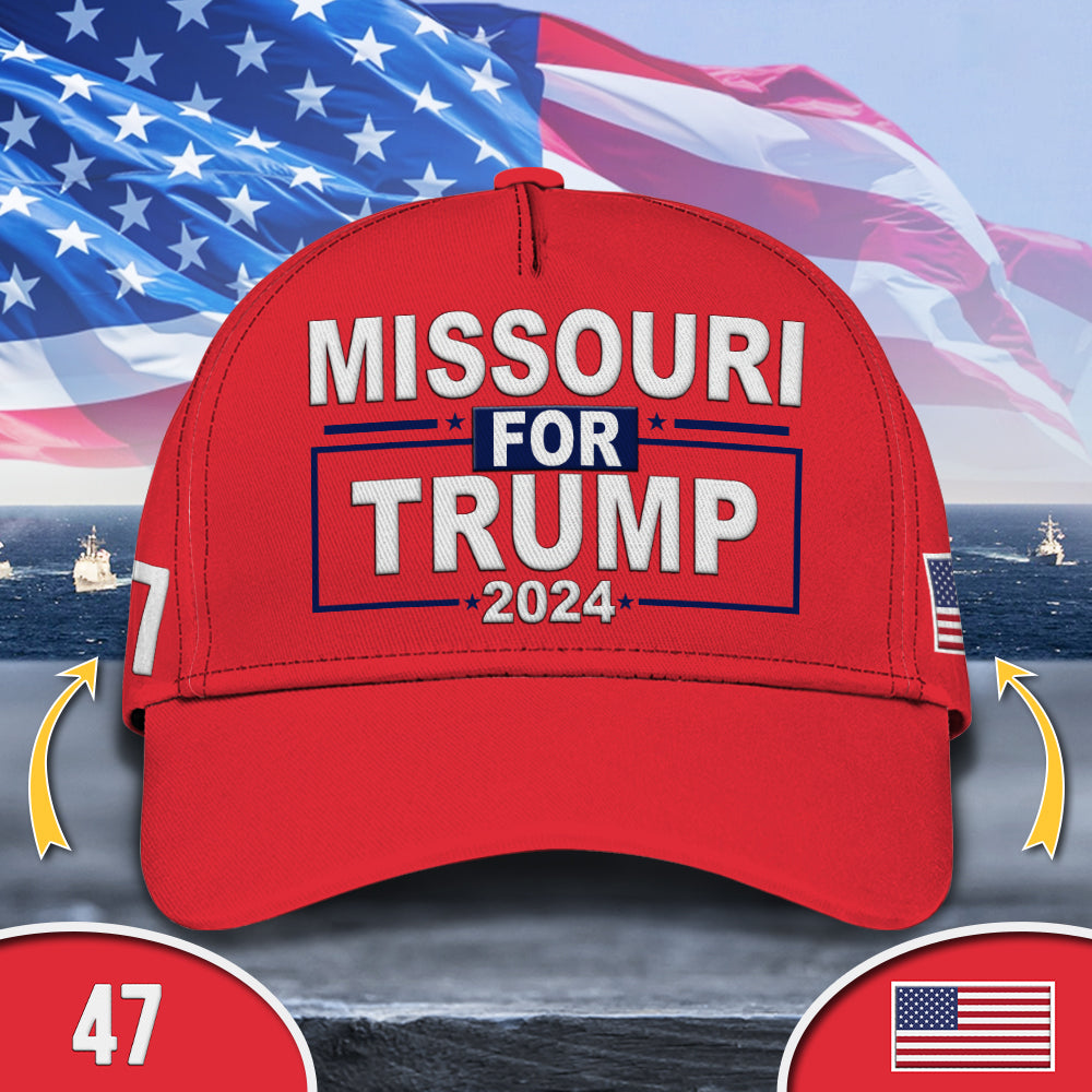 MAGA Trump2024 Custom State Cap, USA Election Baseball Cap