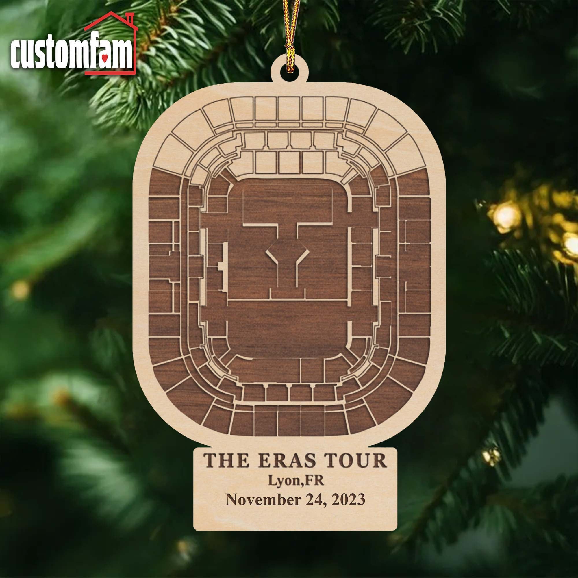 The Eras Tour Lyon Stadium Ornament, Personalized Christmas Ornament