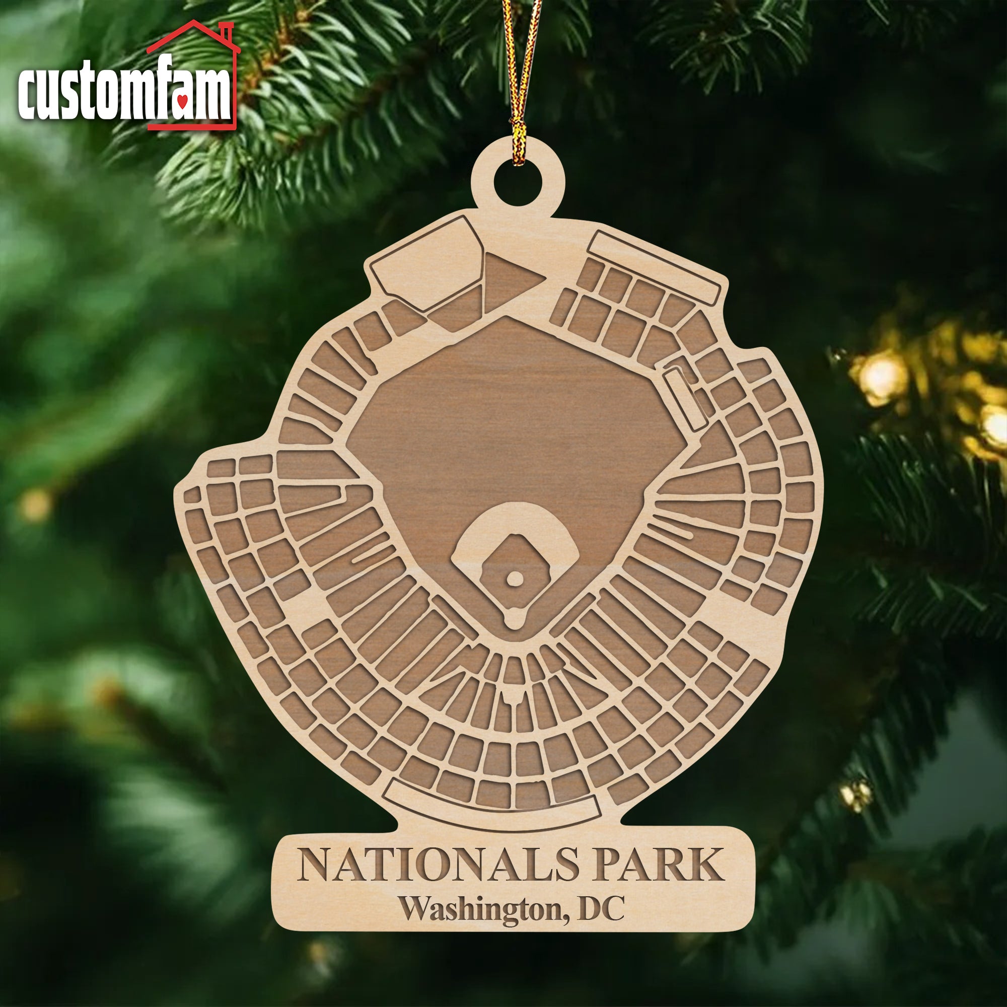 National Park Personalized Baseball League Stadium Ornament, Gift For Baseball Lovers